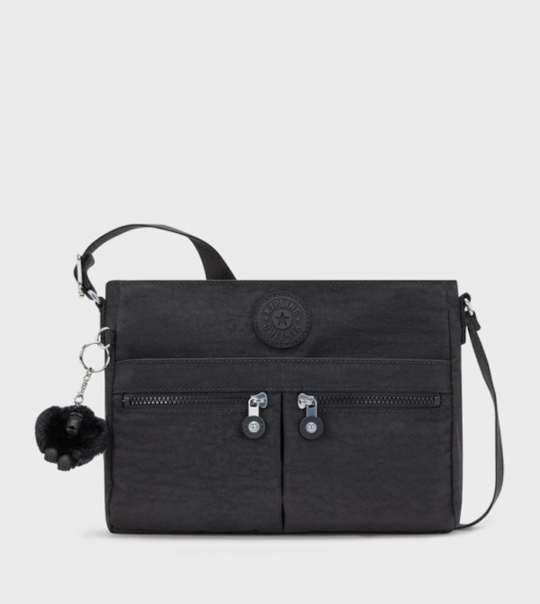 New Angie Logo Detail Crossbody Bag with Keychain