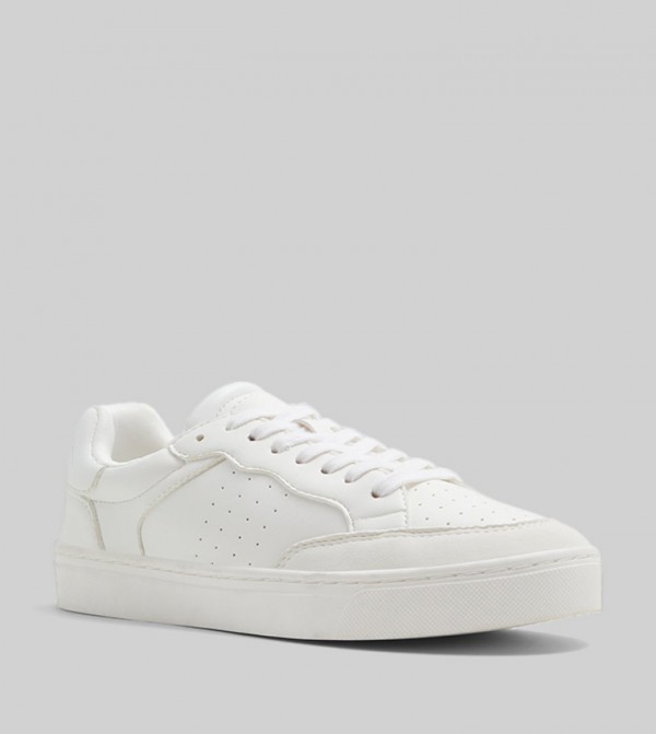 KRYSTA Round Toe Lace-Up Sneakers