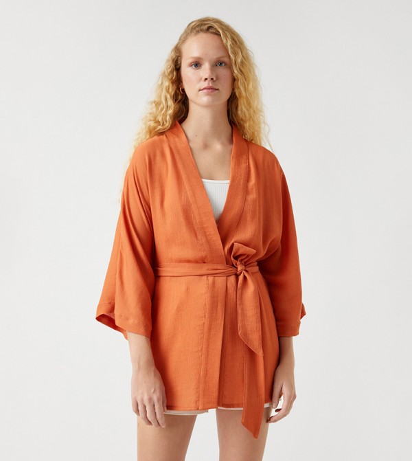 Orange kimono clearance robe