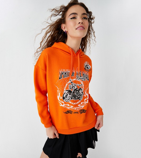 Orange 2025 hoodie women's