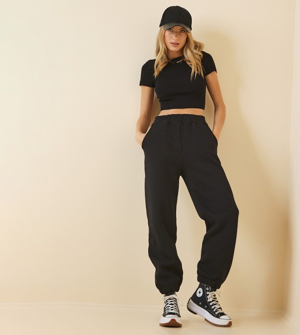 Buy Nasty Gal New York Oversized Mid Rise Joggers In CHOCOLATE