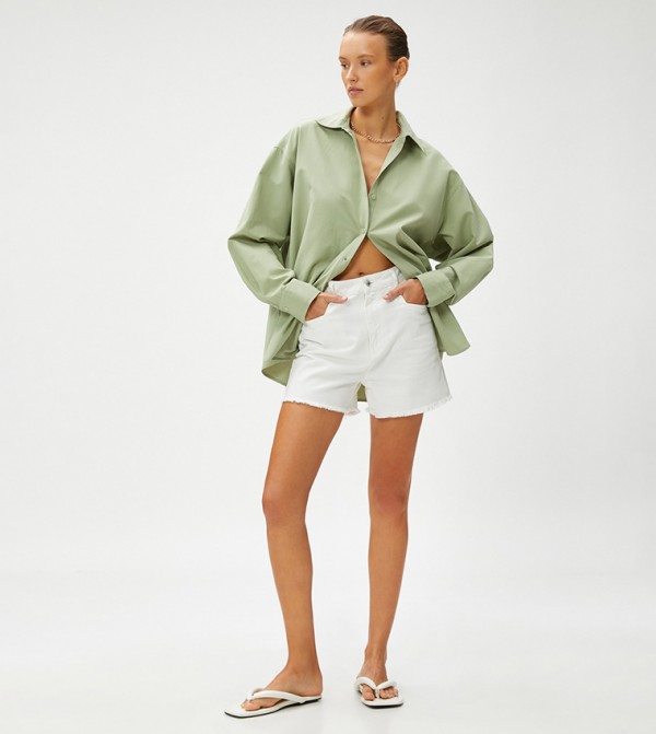 Oversized Cotton Long Sleeves Shirt
