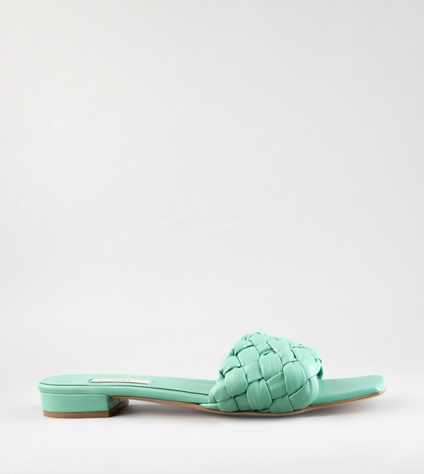 ISABELLA Braided Leather Flat Sandals