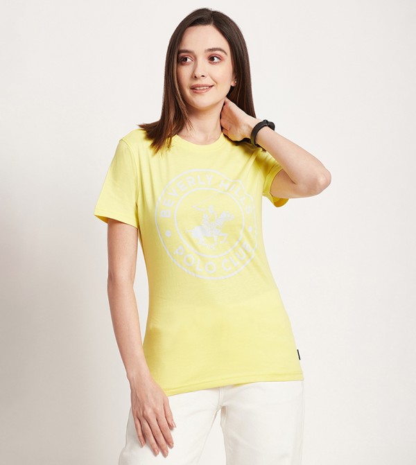 Logo Printed Short Sleeves Top