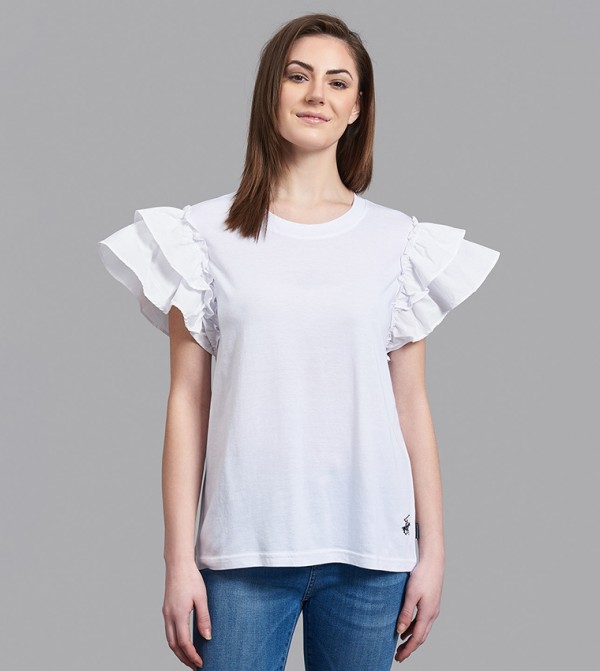 Frilled Sleeves T-Shirt