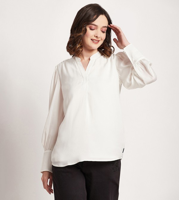Solid Bishop Sleeves Top