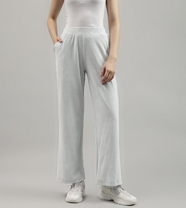Solid Elastic Waist Sweatpants