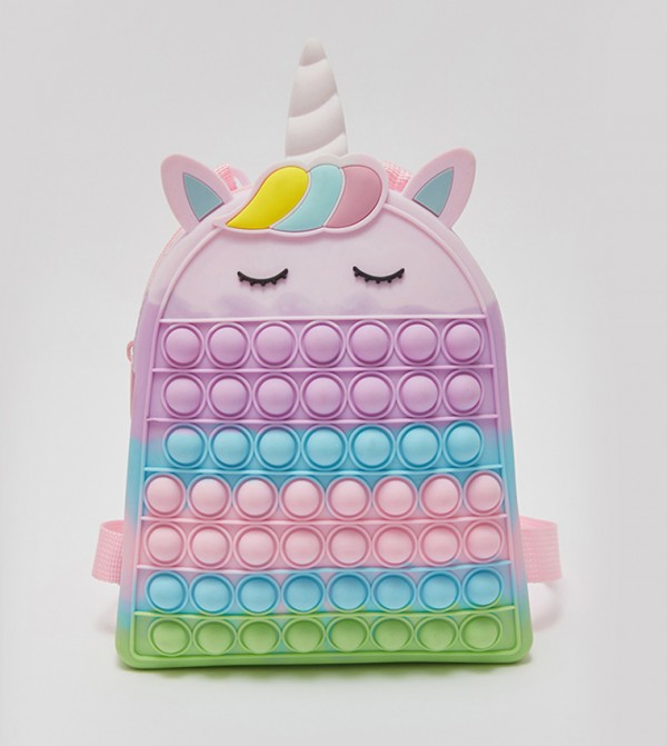 Unicorn Appliqued Pop-It Backpack