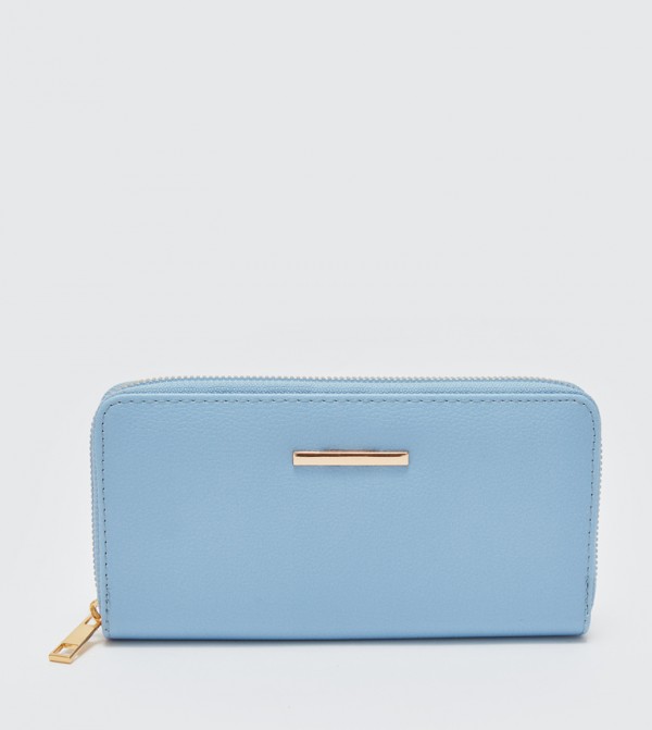 Textured Zip-Around Wallet