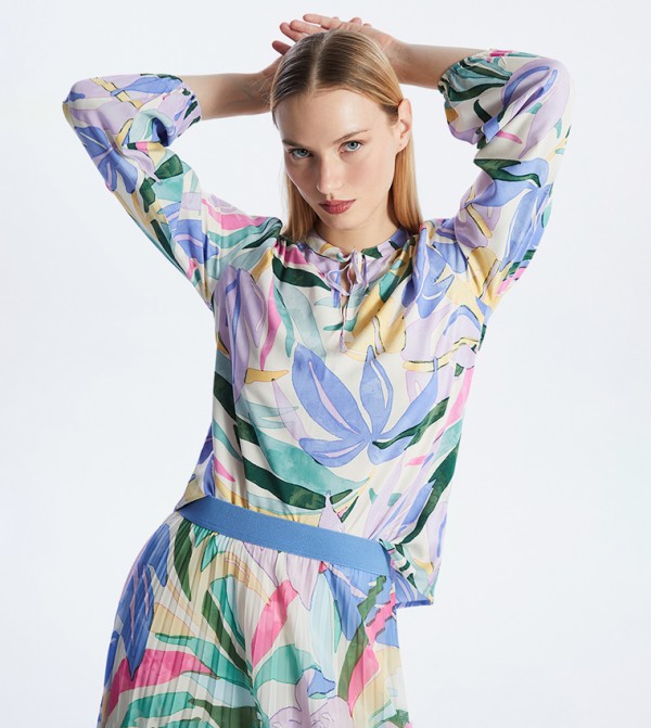 Patterned Long Sleeves Top