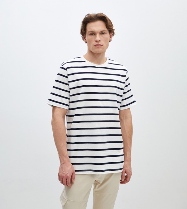 Striped Short Sleeves Casual T-Shirt