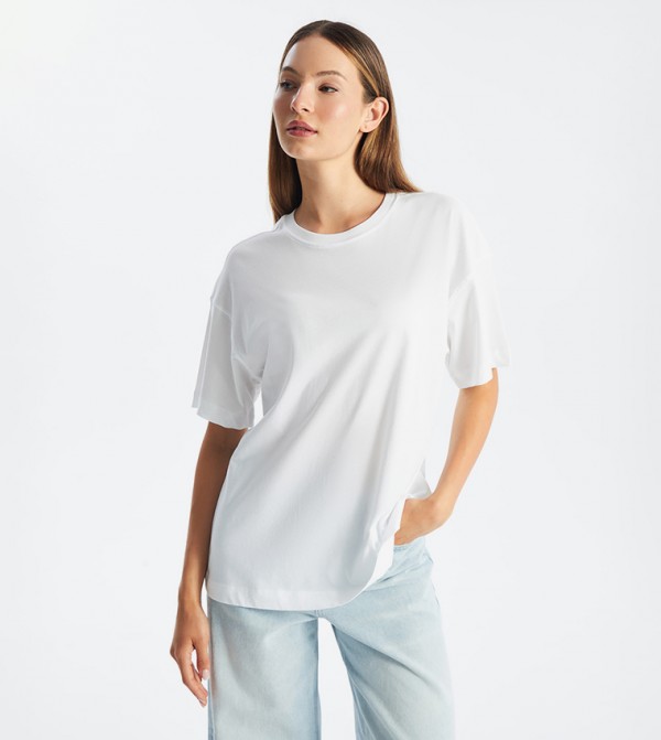 Crew Neck Short Sleeves Oversized T-Shirt