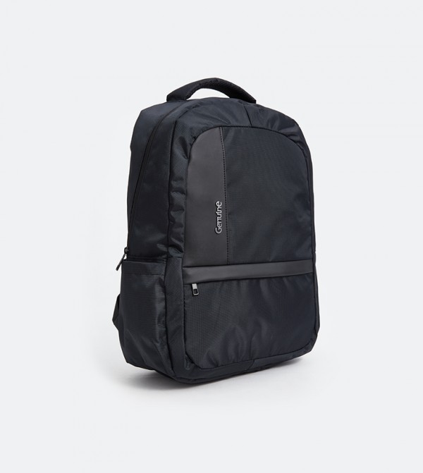 Solid Zippered Backpack