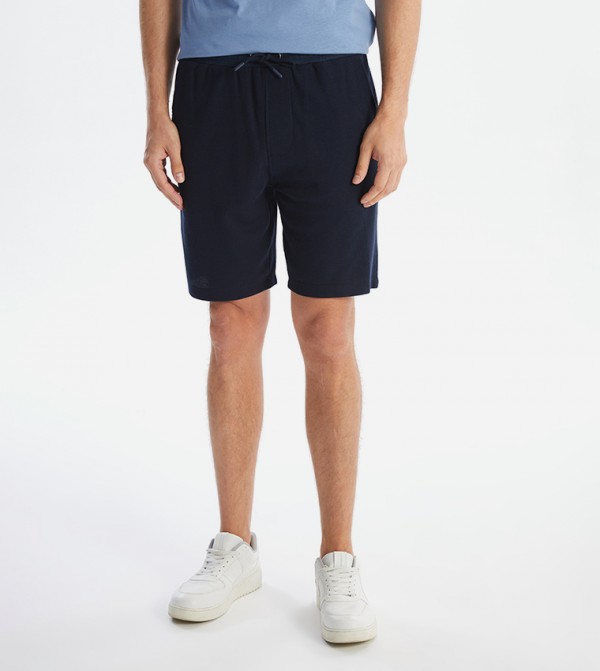 Solid Mid Rise Casual Shorts