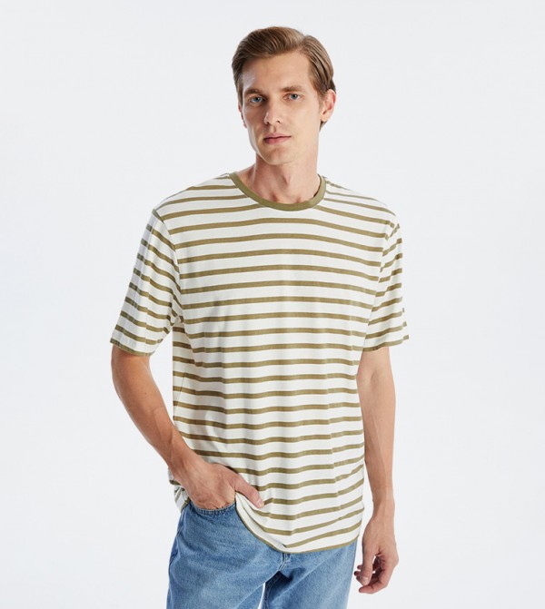 Striped Short Sleeves Casual T-Shirt