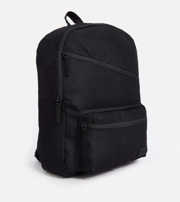 Badge Detail Zippered Backpack