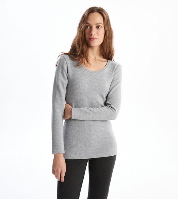 Solid Long Sleeves Top