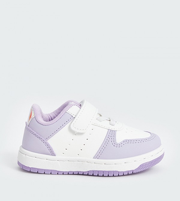 Color Block Velcro Closure Sneakers