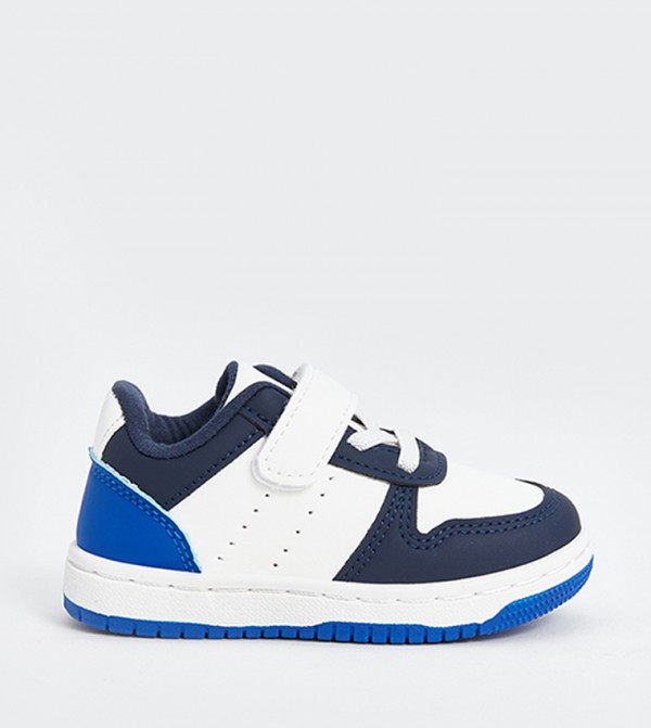 Color Block Velcro Closure Sneakers