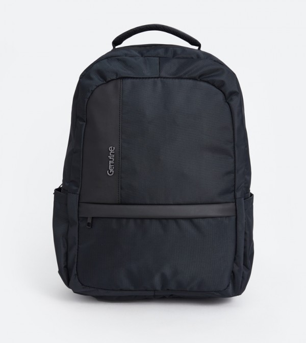 Badge Detail Zippered Backpack