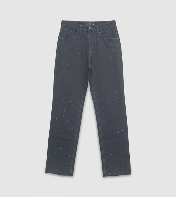 Embellished Straight Fit Jeans