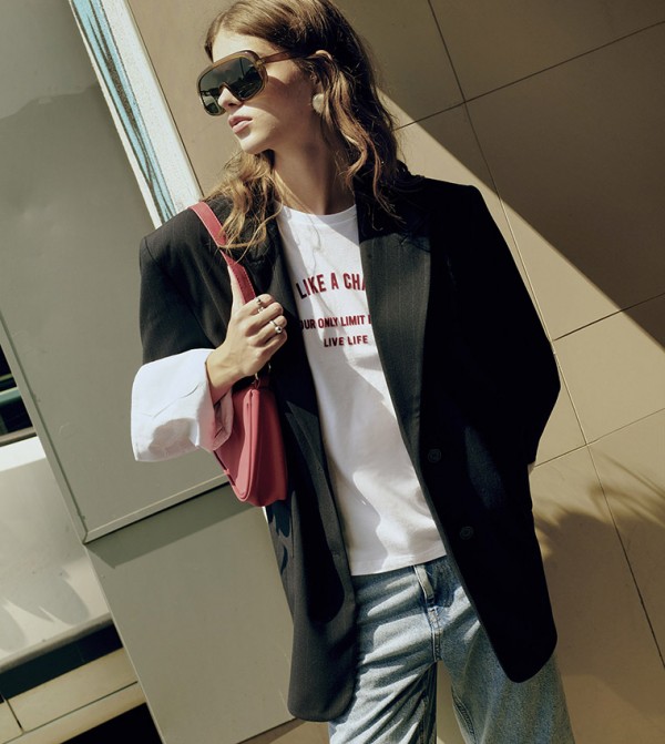 Striped Long Sleeves Blazer