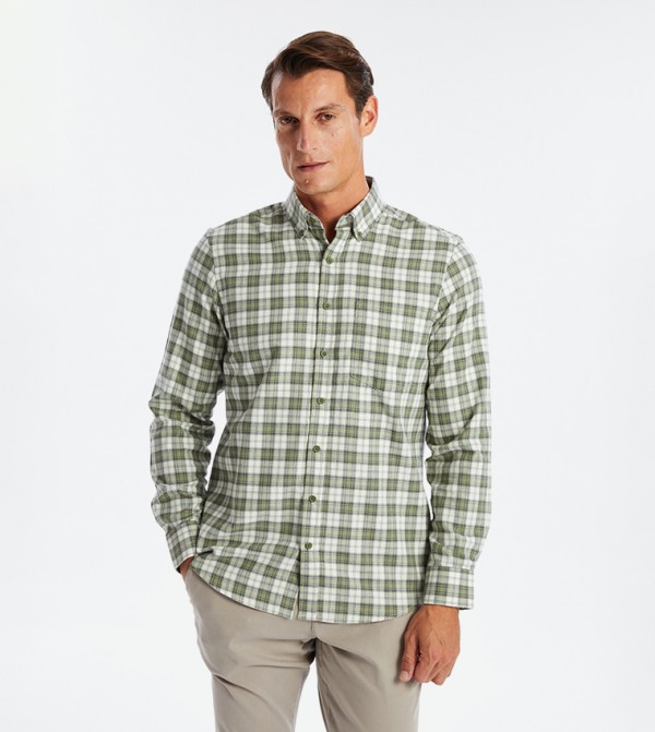 Plaid Long Sleeves Regular Fit Shirt