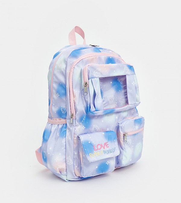 Printed Multi-Pocket Backpack