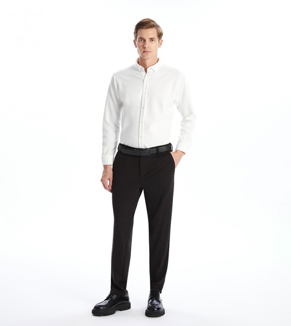 Solid Slim Fit Trousers
