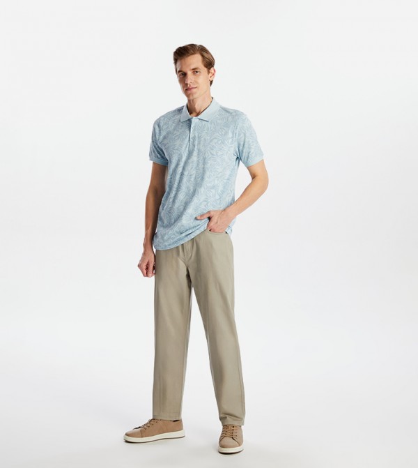 Solid Straight Fit Chino Trousers