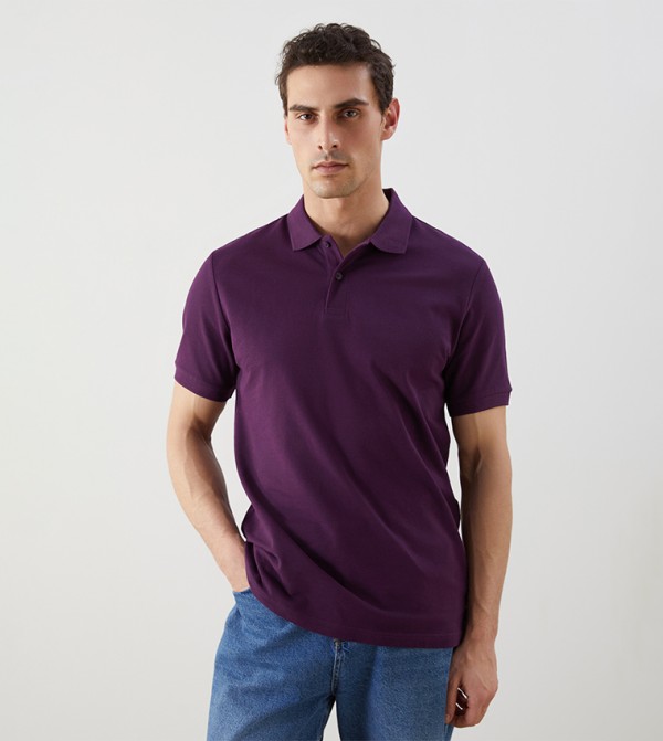 Solid Short Sleeves Polo T-Shirt