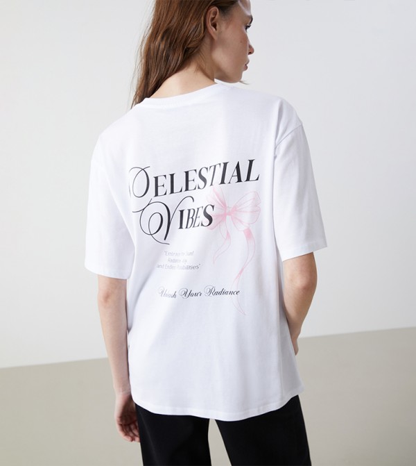 Back Printed Short Sleeves T-Shirt