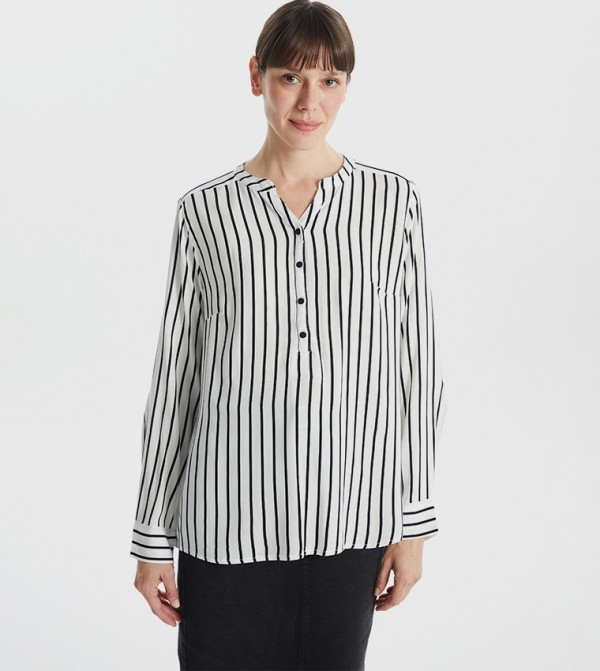 Striped Long Sleeves Top