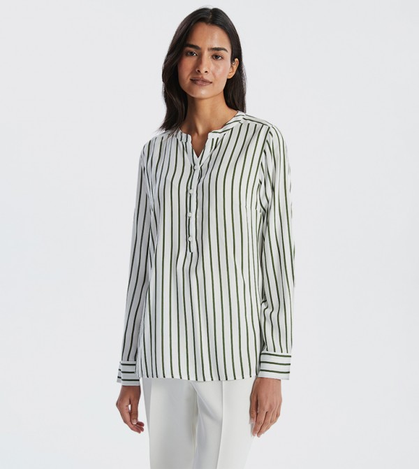 Striped Long Sleeves Top