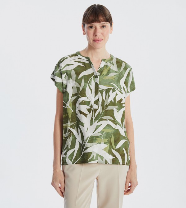 Patterned Short Sleeves Top