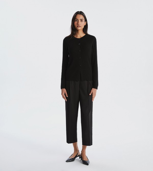 Seam Detail Carrot Fit Trousers