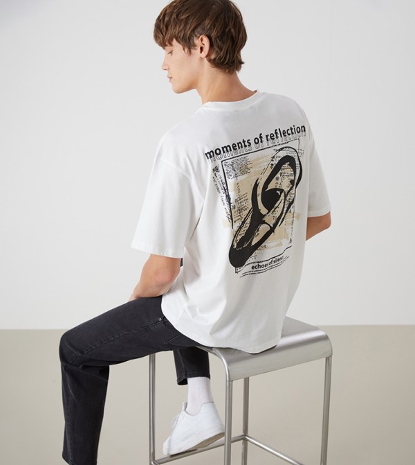 seya. tシャツ ESSENTIAL T-SHIRTロンハーマン seya.(セヤ)｜WATER RIVER フォトプリントTシャツ/ブルー の通販