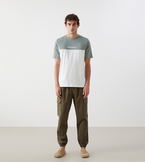 Color Block Crew Neck T-Shirt