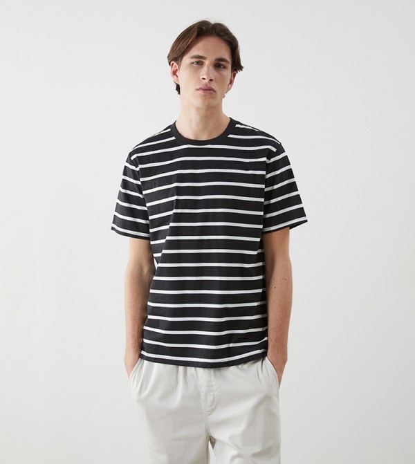 Striped Short Sleeves Casual T-Shirt