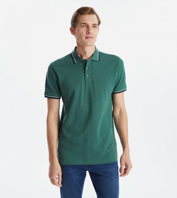Solid Short Sleeves Pike Polo T-Shirt
