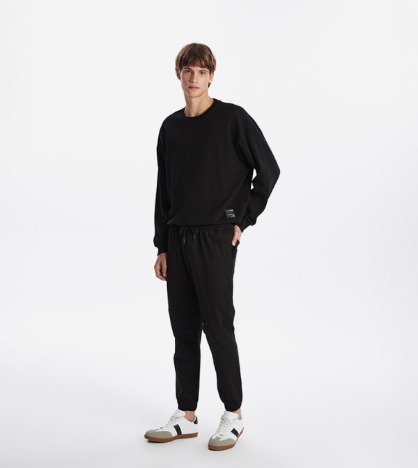 Drawstring Waist Jogger Pants