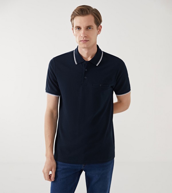 Logo Detail Short Sleeves Polo T-Shirt