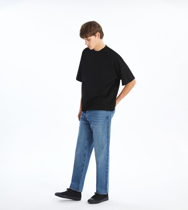 Faded Straight Fit Jeans