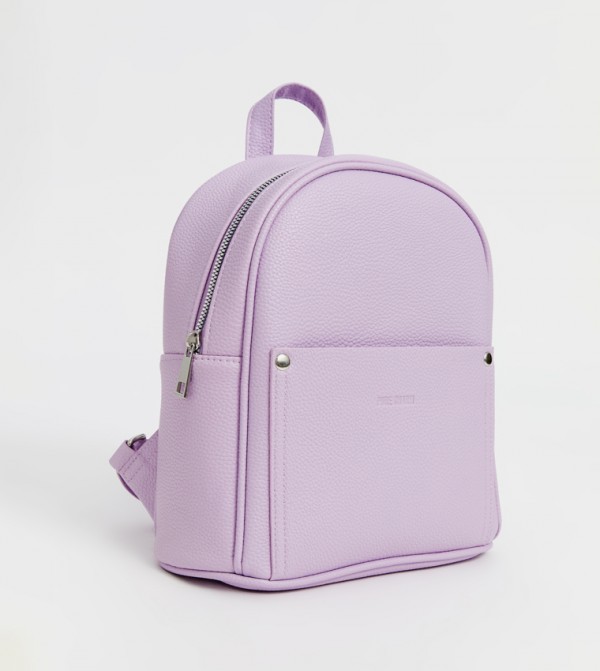 Textured Leather Look Backpack