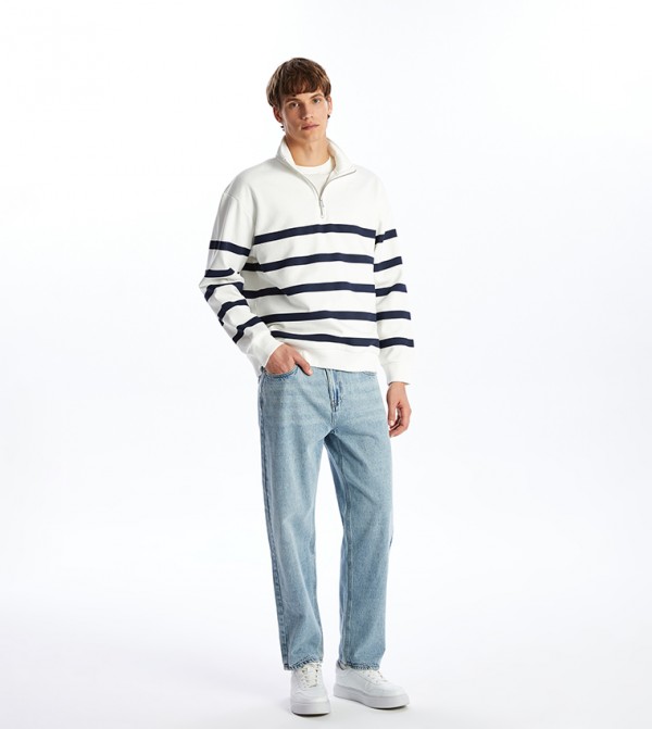 Washed Straight Fit Jeans
