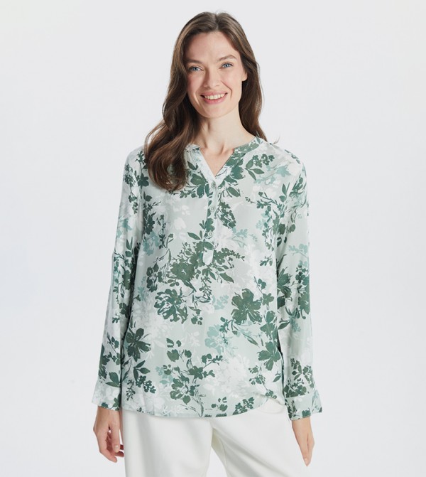 Floral Printed Long Sleeves Top