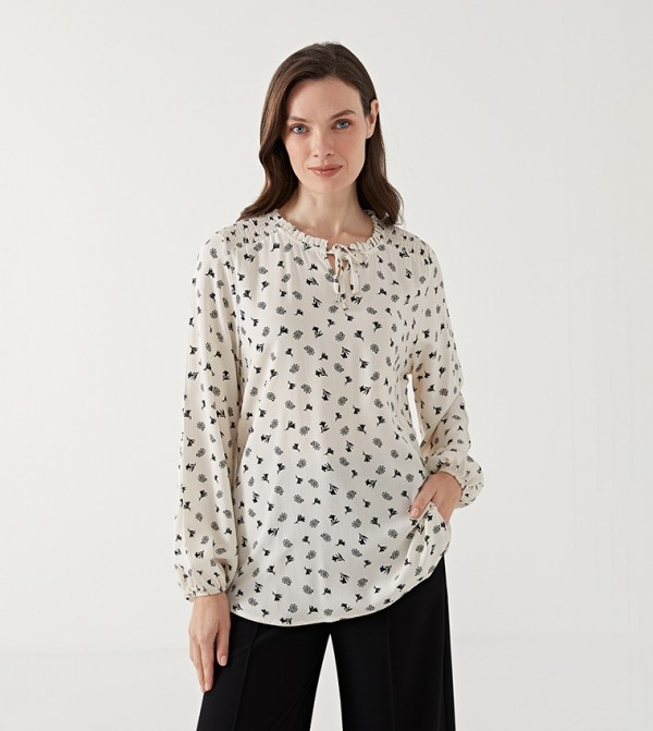 Printed Long Sleeves Top
