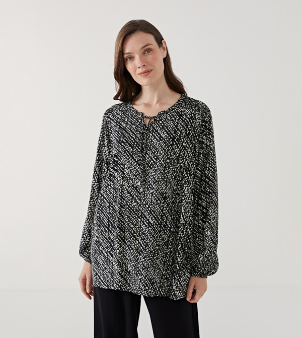 Patterned Long Sleeves Top