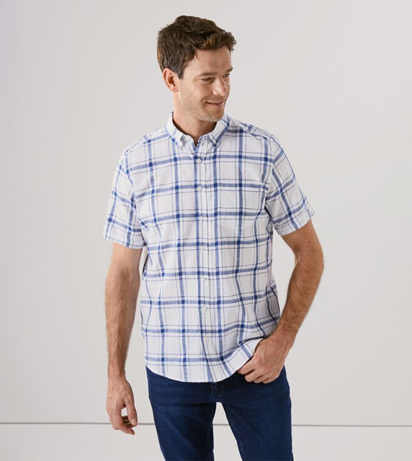 Plaid Short Sleeves Shirt
