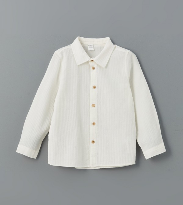 Textured Long Sleeves Shirt
